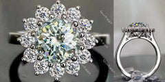 La Reina Halo engagement ring semi-mount only(Exclusively to DovEggs Stones)