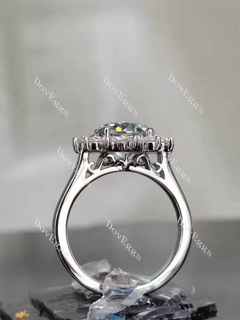 La Reina Halo engagement ring semi-mount only(Exclusively to DovEggs Stones)
