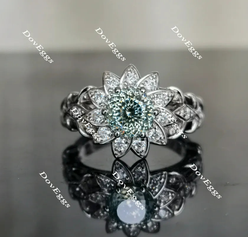 Blooming Angel floral lab diamond engagement ring only semi-mount only(Exclusively to DovEggs Stones)