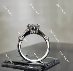 Doveggs art deco pave engagement ring only semi-mount only(Exclusively to DovEggs Stones)