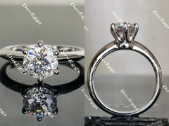 The classic 6 prongs solitaire style moissanite ring