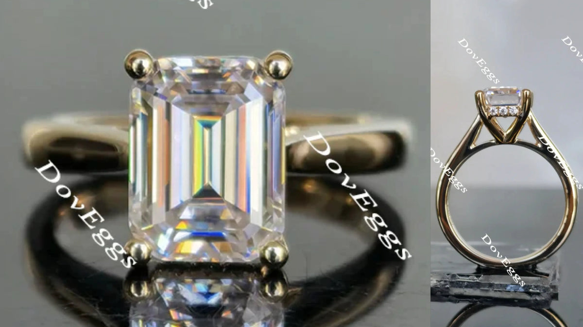 Doveggs solitaire moissanite engagement ring