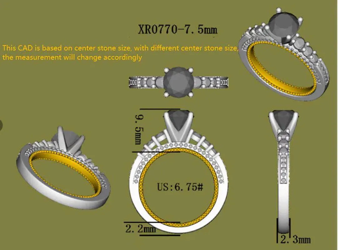 Doveggs side stone channel set engagement ring only semi-mount only(Exclusively to DovEggs Stones)