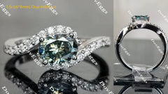 The Bella Daija-Oval curved moissanite engagement ring| Doveggs