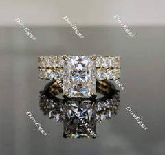 Half eternity pave engagement ring only semi-mount only(Exclusively to DovEggs Stones)
