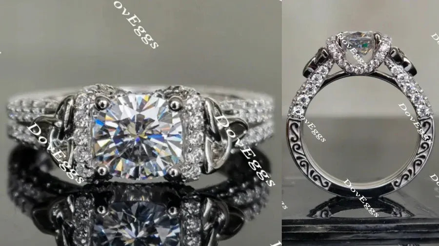 Anam Charaid art deco pave engagement ring only semi-mount only(Exclusively to DovEggs Stones)