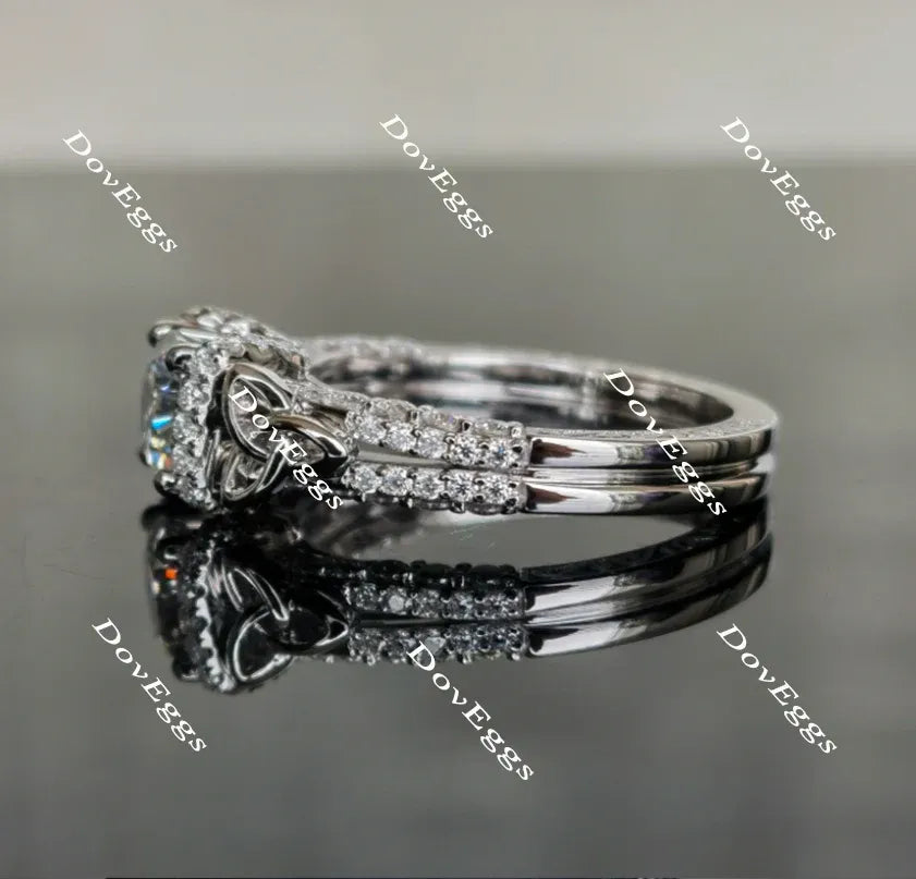 Anam Charaid art deco pave engagement ring only semi-mount only(Exclusively to DovEggs Stones)