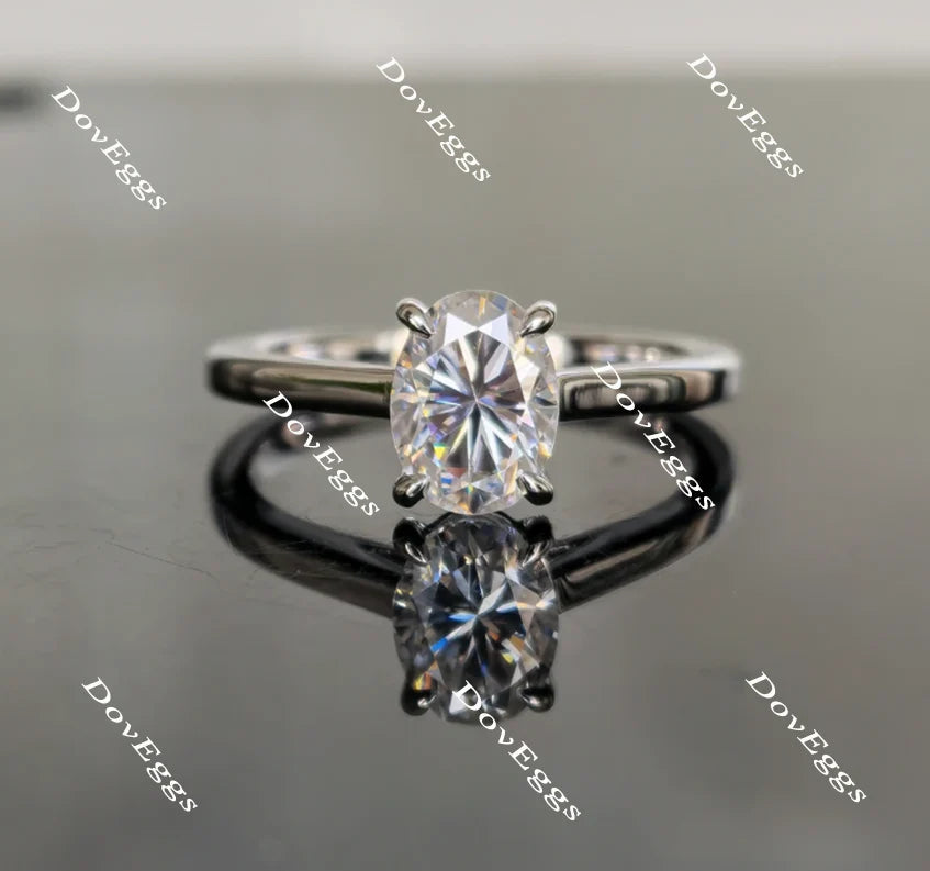 Solitaire engagement ring only semi-mount only(Exclusively to DovEggs Stones)
