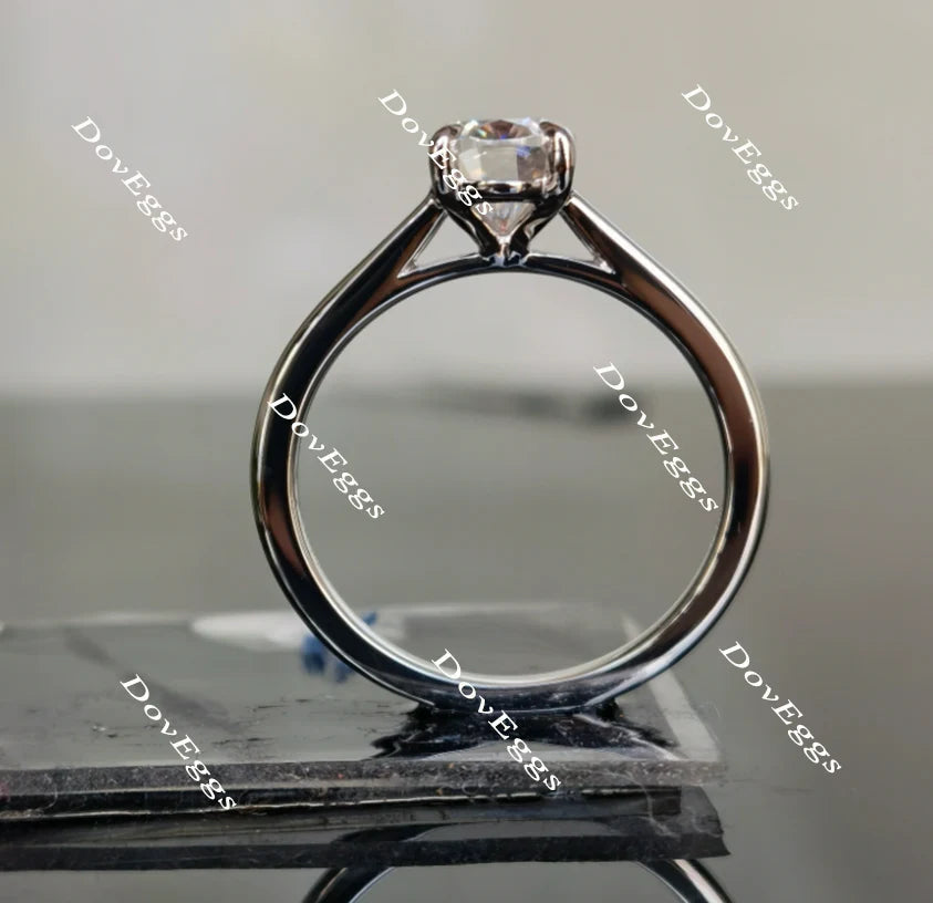 Solitaire engagement ring only semi-mount only(Exclusively to DovEggs Stones)
