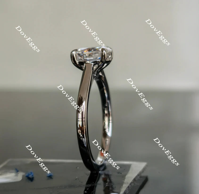 Solitaire engagement ring only semi-mount only(Exclusively to DovEggs Stones)