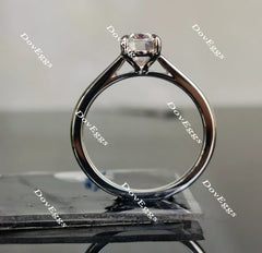 Oval solitaire oval moissanite engagement ring| Doveggs