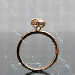 Carved bezel solitaire ethical lab diamond engagement ring only semi-mount only(Exclusively to DovEggs Stones)