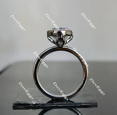 Wendyann's- Oval bezel setting oval moissanite engagement ring| Doveggs