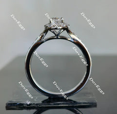 Doveggs half eternity engagement ring only semi-mount only(Exclusively to DovEggs Stones)