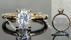 Bailey Jackson-Oval solitaire moissanite engagement ring| Doveggs