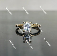 Bailey Jackson-Oval solitaire moissanite engagement ring| Doveggs