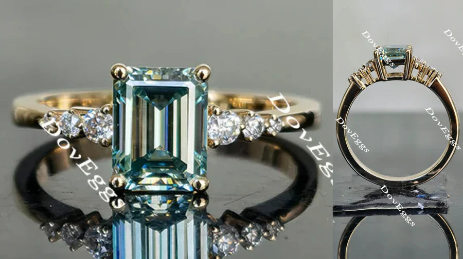 Doveggs side stones engagement ring only semi-mount only(Exclusively to DovEggs Stones)