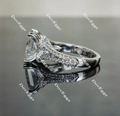 Doveggs split shank pave engagement ring only semi-mount only(Exclusively to DovEggs Stones)