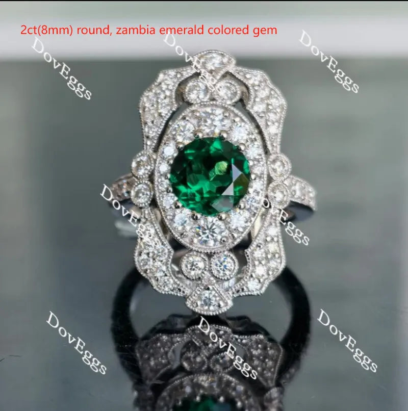 Doveggs halo pave engagement ring only semi-mount only(Exclusively to DovEggs Stones)