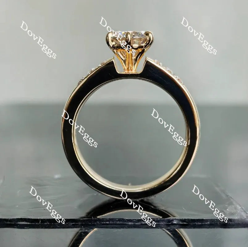 Doveggs pave engagement ring only semi-mount only(Exclusively to DovEggs Stones)