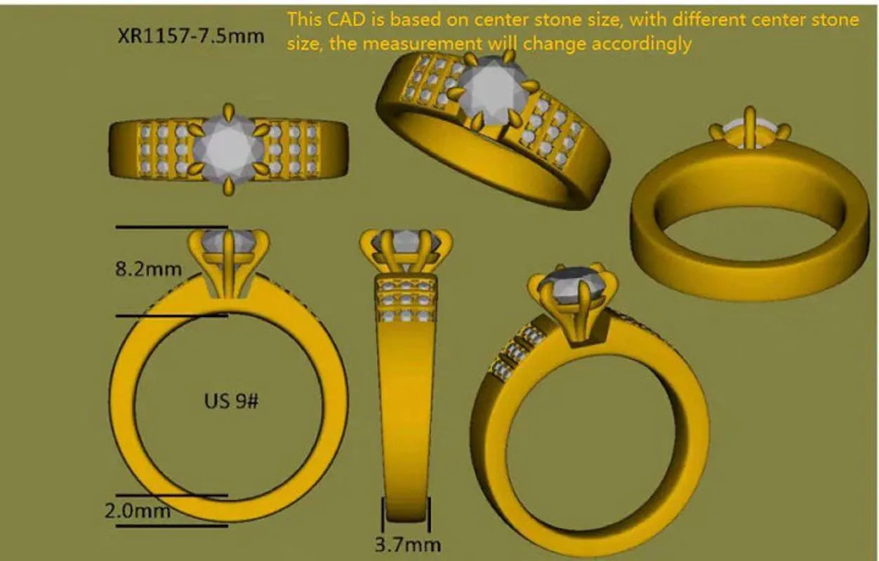 Doveggs pave engagement ring only semi-mount only(Exclusively to DovEggs Stones)