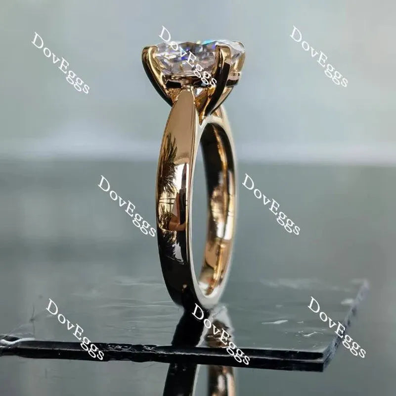 Bezel solitaire art deco engagement ring semi-mount only(Exclusively to DovEggs Stones)
