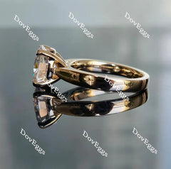Oval solitaire moissanite engagement ring| DovEggs