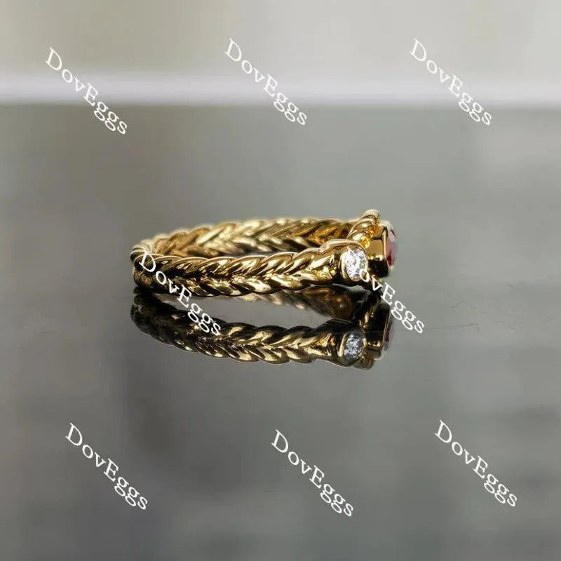 Doveggs bezel setting engagement ring only semi-mount only(Exclusively to DovEggs Stones)