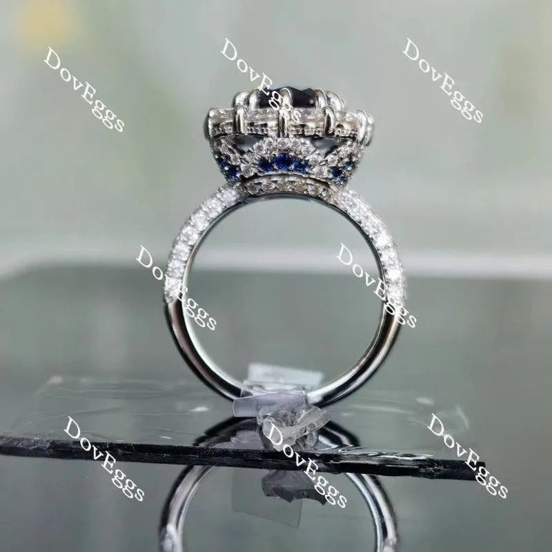 Doveggs half eternity pave engagement ring only semi-mount only(Exclusively to DovEggs Stones)