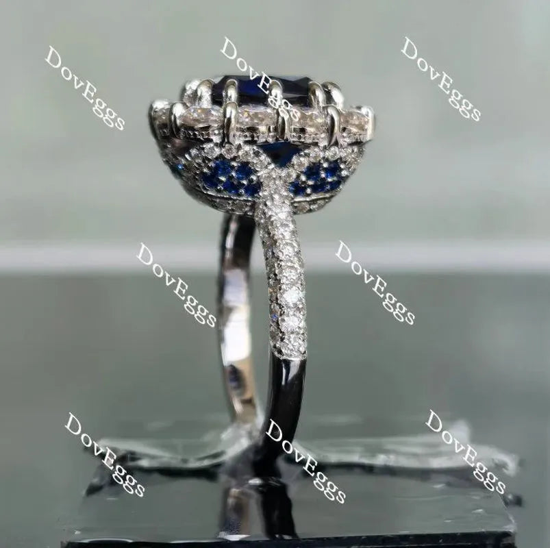 Doveggs half eternity pave engagement ring only semi-mount only(Exclusively to DovEggs Stones)