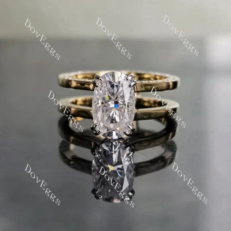 Hidden halo engagement ring only semi-mount only(Exclusively to DovEggs Stones)
