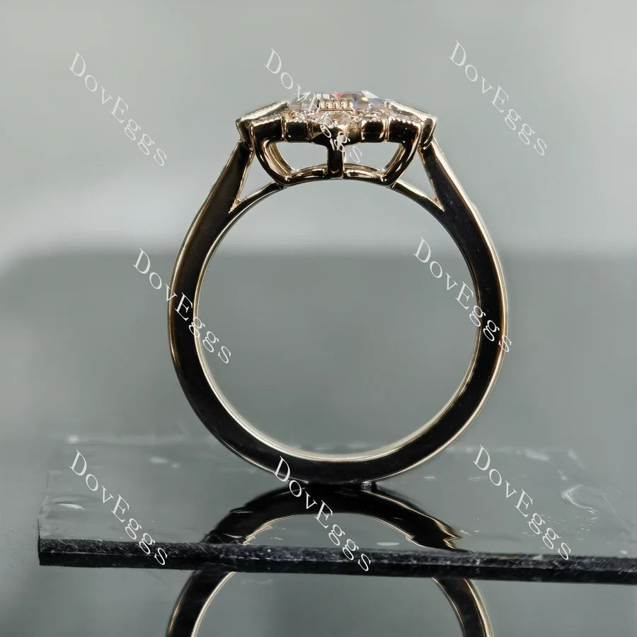 Doveggs pave engagement ring only semi-mount only(Exclusively to DovEggs Stones)