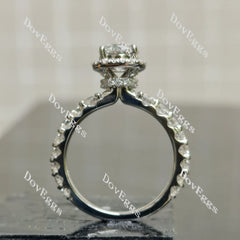 (size 7) Doveggs sterling silver 1ct GHI color round moissanite engagement ring