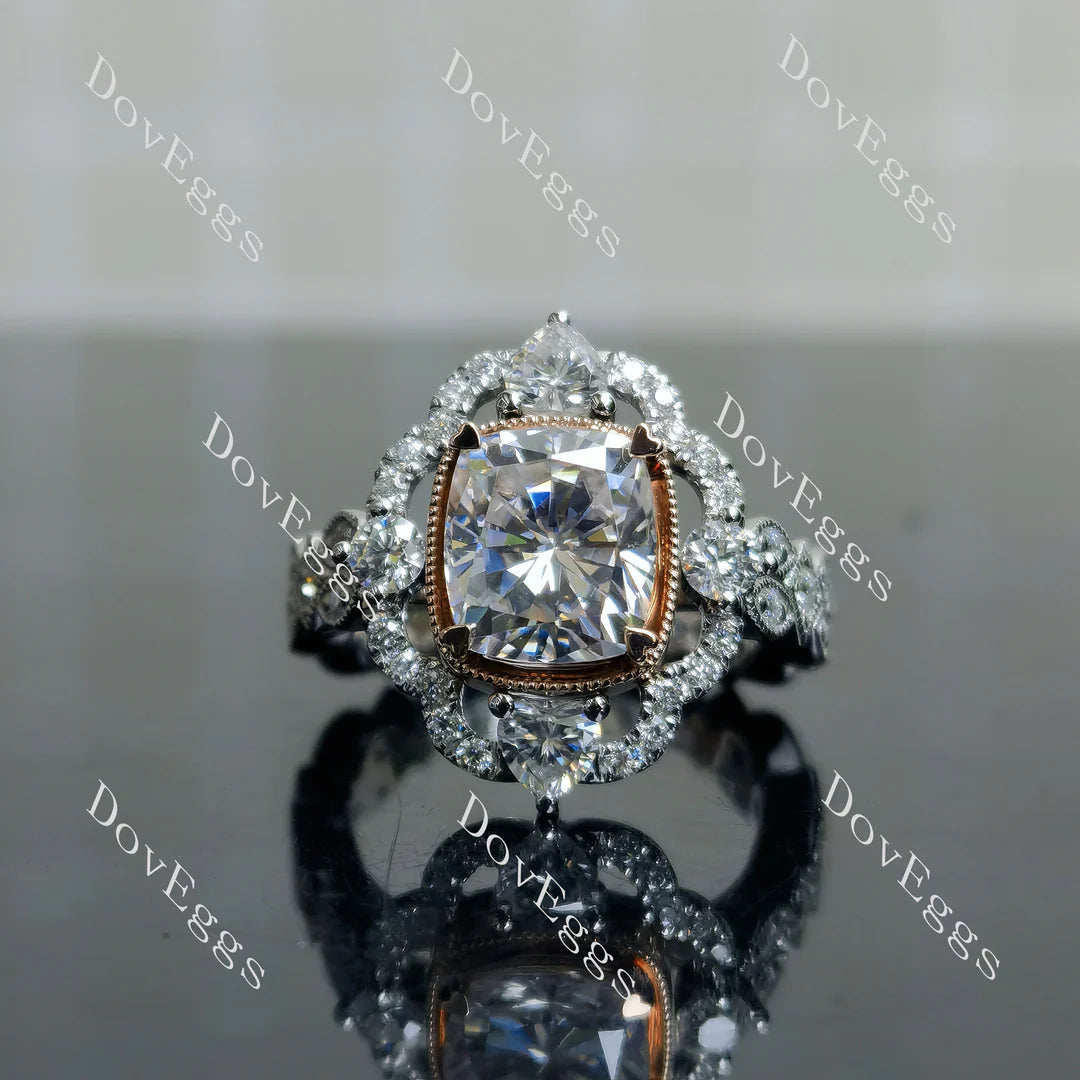 Doveggs floral engagement ring semi-mount only(Exclusively to DovEggs Stones)