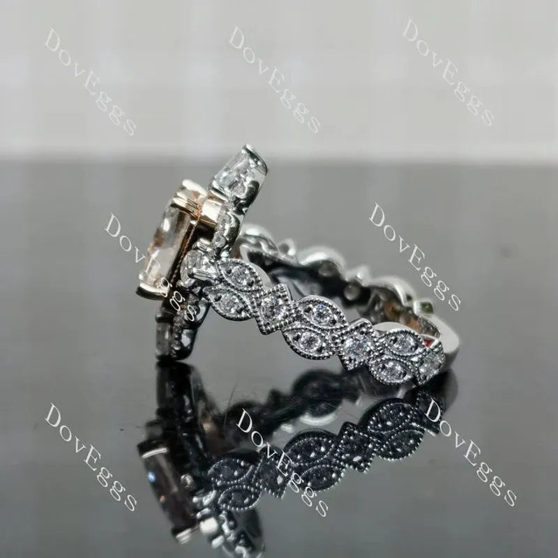 Doveggs floral engagement ring semi-mount only(Exclusively to DovEggs Stones)