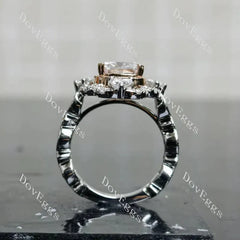 Doveggs floral engagement ring semi-mount only(Exclusively to DovEggs Stones)