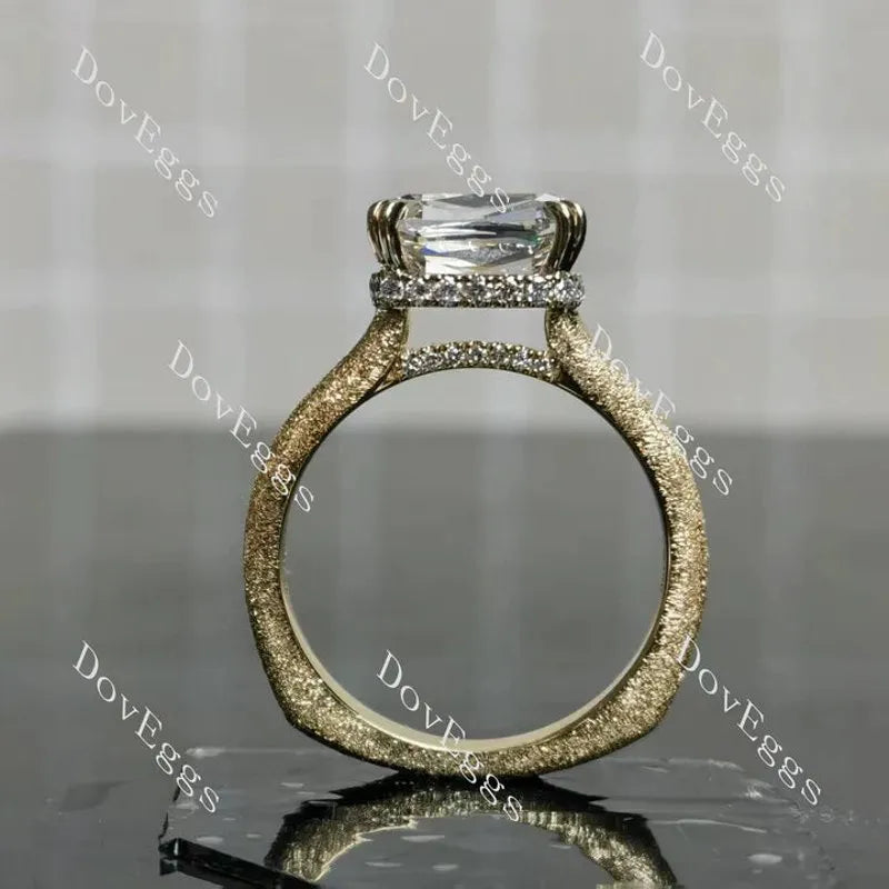 Floral halo engagement ring semi-mount only(Exclusively to DovEggs Stones)