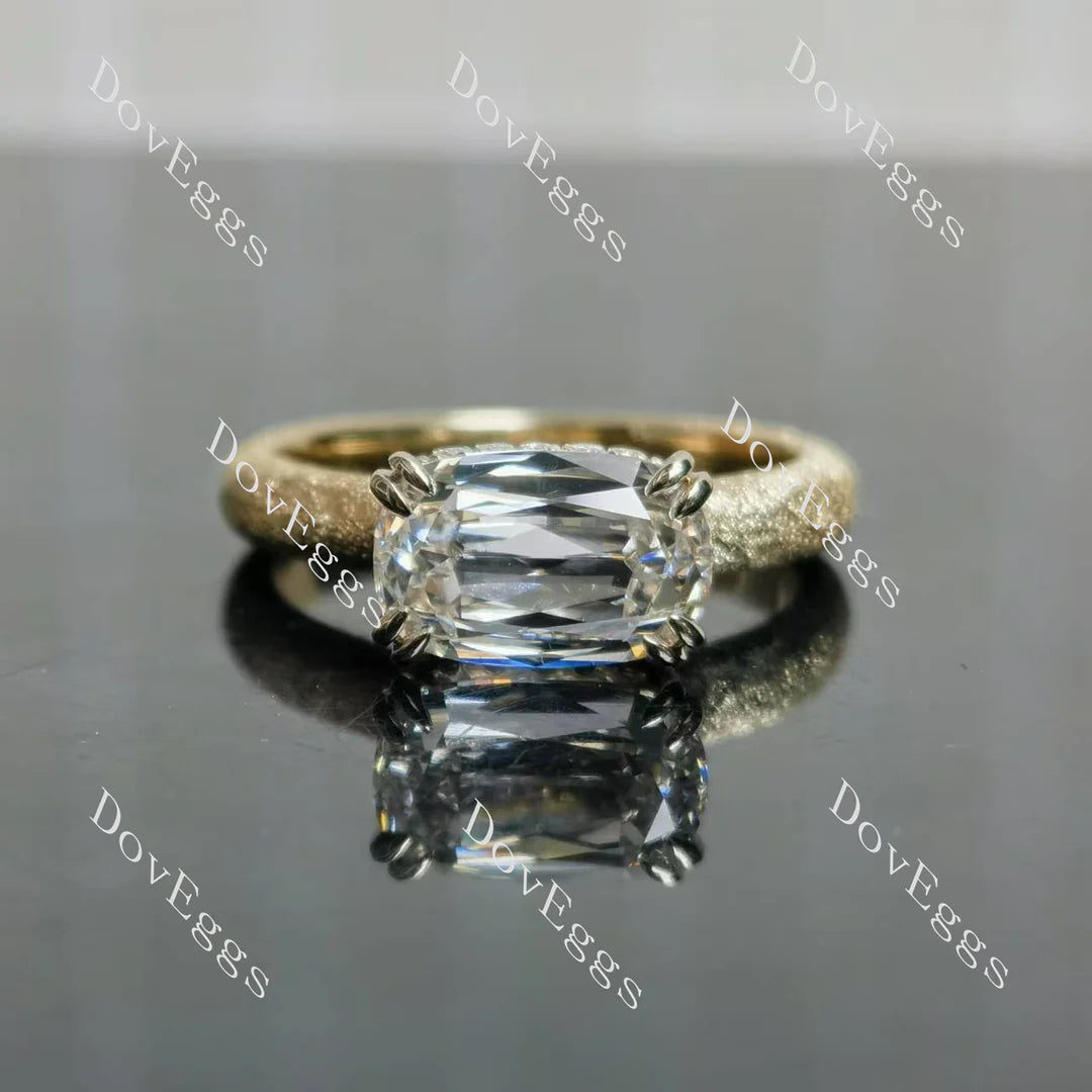 Floral halo engagement ring semi-mount only(Exclusively to DovEggs Stones)