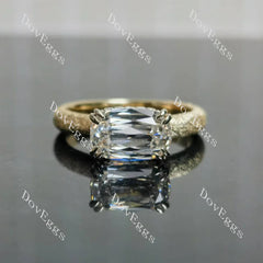 Floral halo engagement ring semi-mount only(Exclusively to DovEggs Stones)
