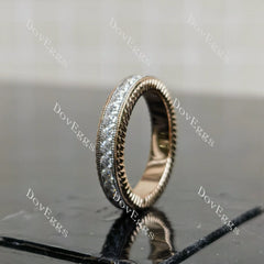 The Laura-Round full eternity moissanite/lab grown diamond wedding band-4.3mm band width| DovEggs