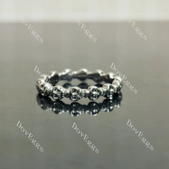 Plain mini skull eternity band-3.0mm band width| DovEggs