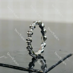 Plain mini skull eternity band-3.0mm band width| DovEggs