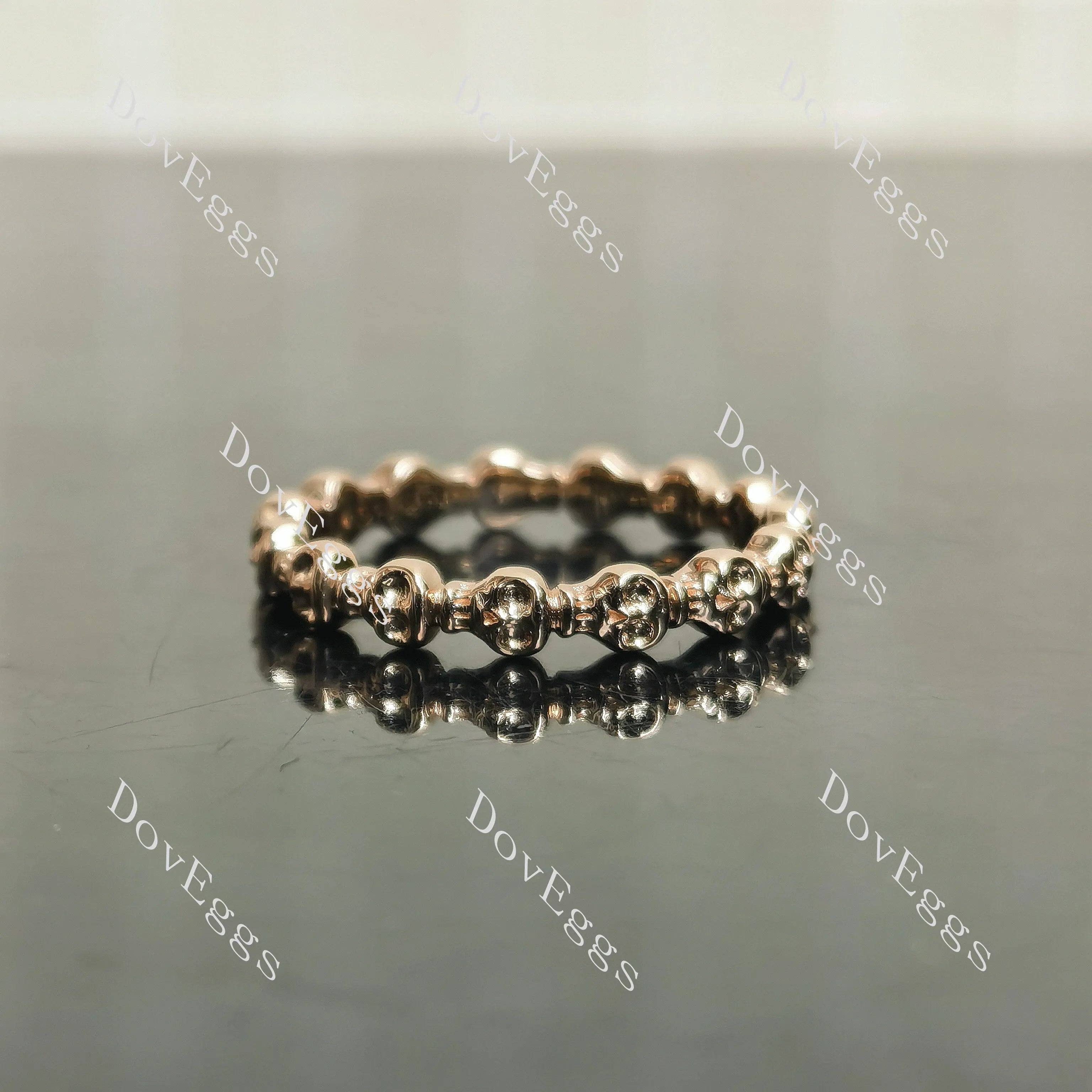 Plain mini skull eternity band-3.0mm band width| DovEggs