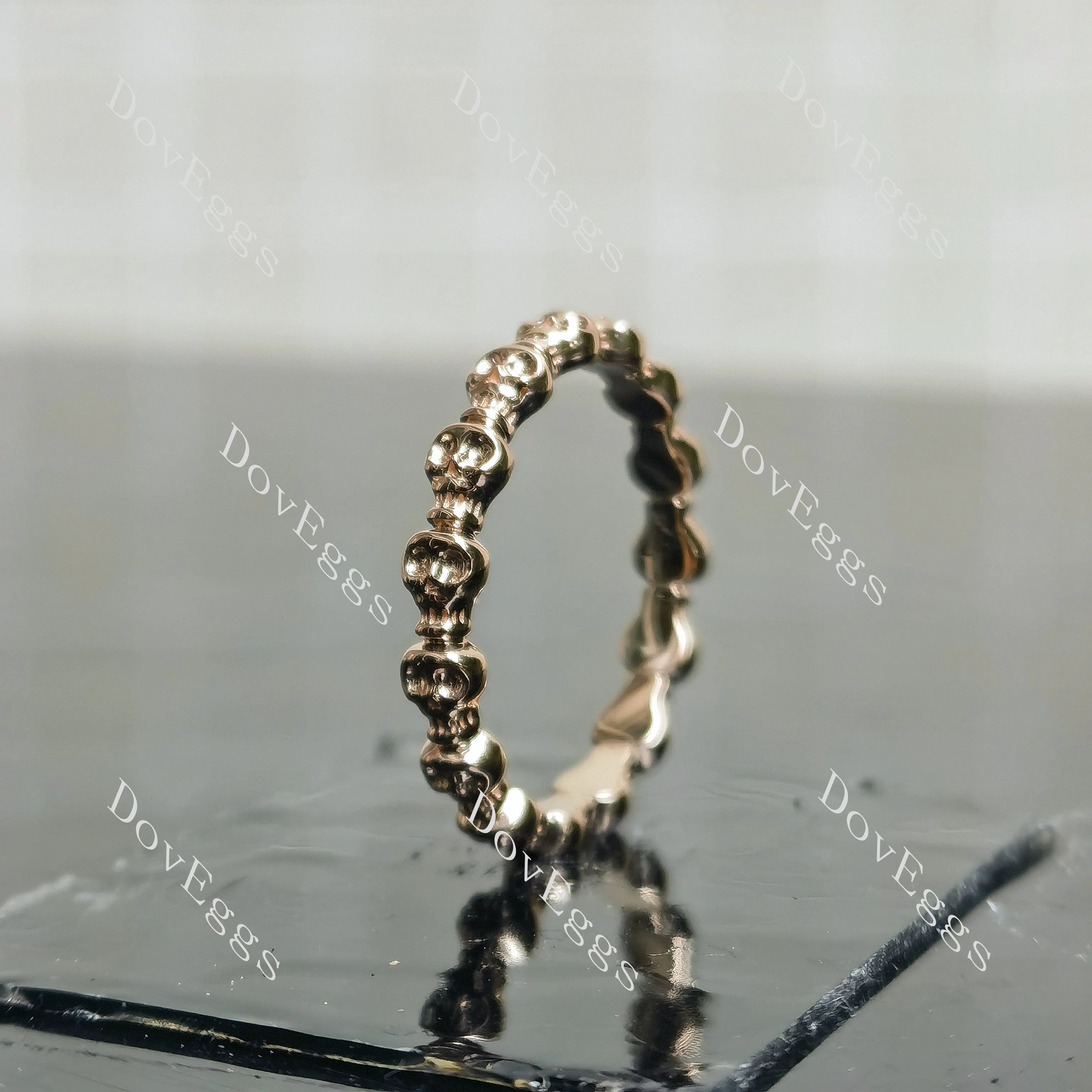 Plain mini skull eternity band-3.0mm band width| DovEggs