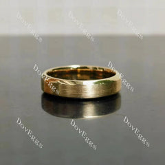 Plain atin finish effect wedding band-5mm band width| DovEggs