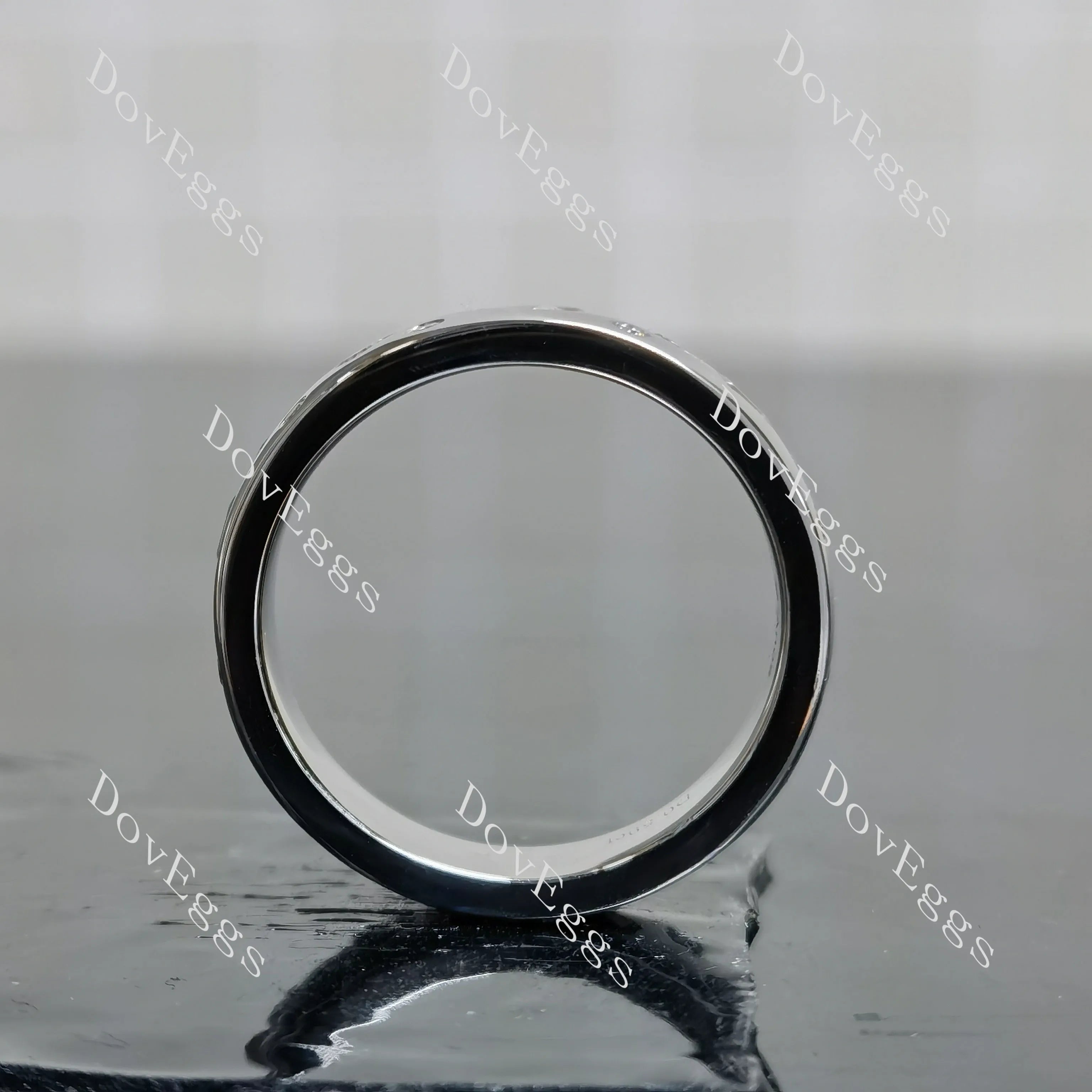 Round petite constellation moissanite/lab grown diamond wedding band-4.5mm band width| DovEggs
