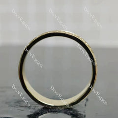 Mountain moon carved brushed finish plain band-5.5mm band width| DovEggs