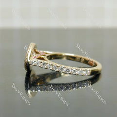 Marquise halo vintage moissanite engagement ring| DovEggs