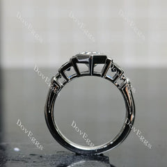 Dovie Doutch Marquise cut channel bezel moissanite engagement ring| DovEggs