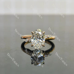 Side stones vintage engagement ring only semi-mount only(Exclusively to DovEggs Stones)